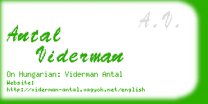 antal viderman business card